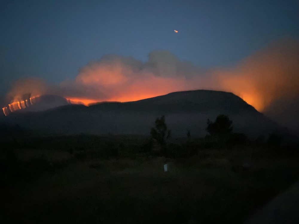 The wildfire burning in the Cairngorms National Park (RSPB Scotland/PA) (PA Media)