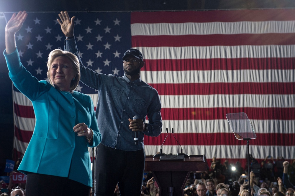 LeBron James supported Hillary Clinton in her election defeat by Donald Trump in 2016 (AFP/Getty)