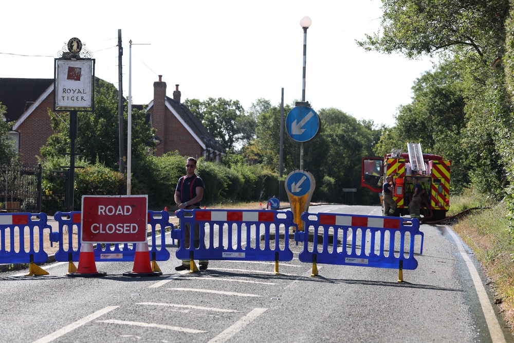 Roads are closed and people are being asked to avoid the area (PA)