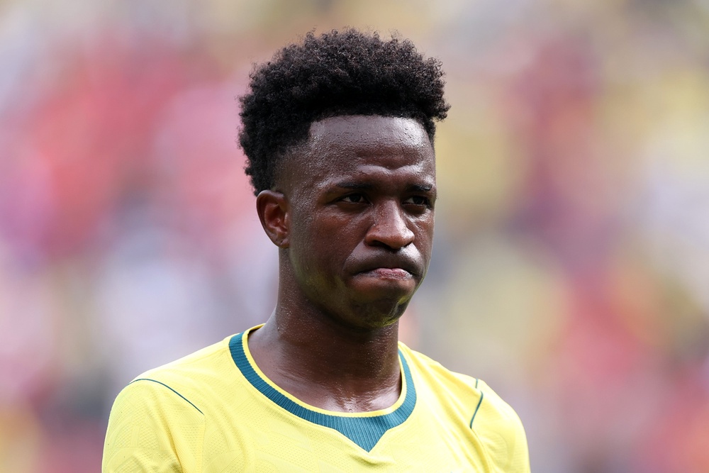 Vinicius in action for Brazil during the World Cup (Getty)