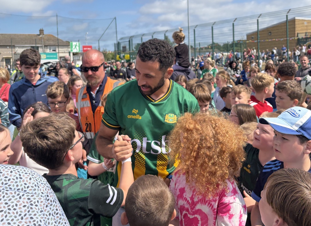 Lopes was cheered as he arrived at Lourdes Celtic FC in Crumlin (Grainne Ni Aodha/PA) (PA Wire)