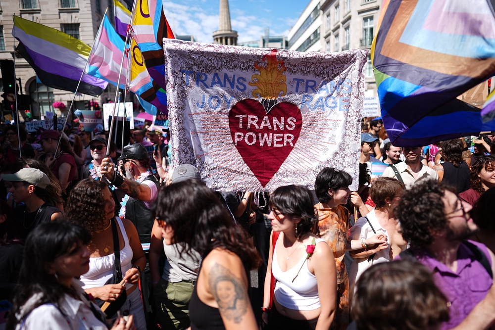 Thousands of people at London trans pride 2026 (Aaron Chown/PA) (PA Wire)