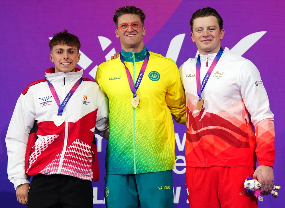 Adam Peaty-Ramsey was beaten by Filip Nowacki (left) and Sam Williamson (centre) (Jane Barlow/PA) (PA Wire)