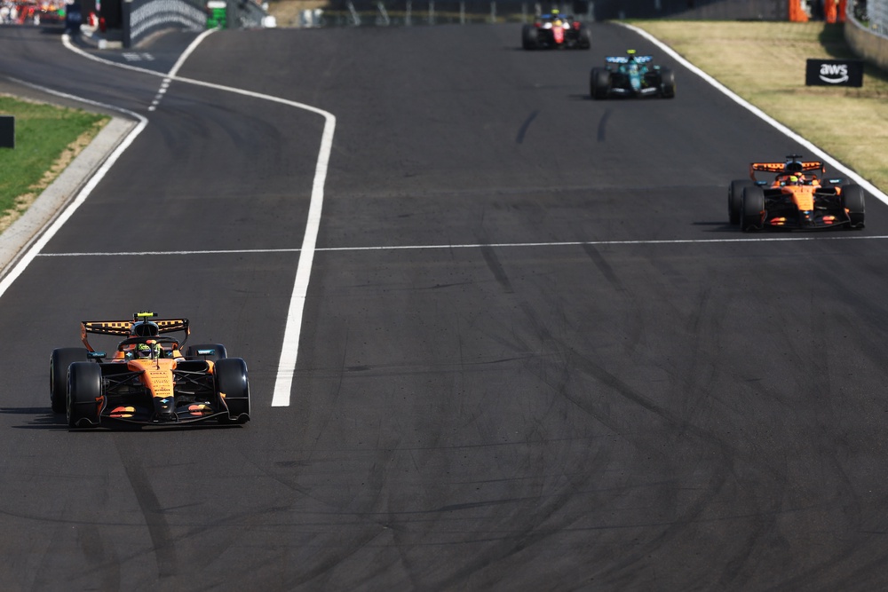 Oscar Piastri was usurped by Lando Norris after his involvement in a crash (Getty)