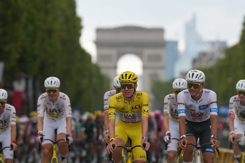 Tadej Pogacar claimed another yellow jersey (AP)