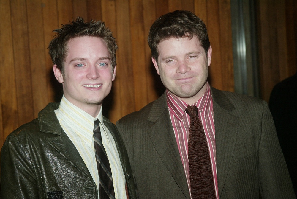 Elijah Wood (left) and Sean Astin in 2004, one year after the final Lord of the Rings film was released (Getty)