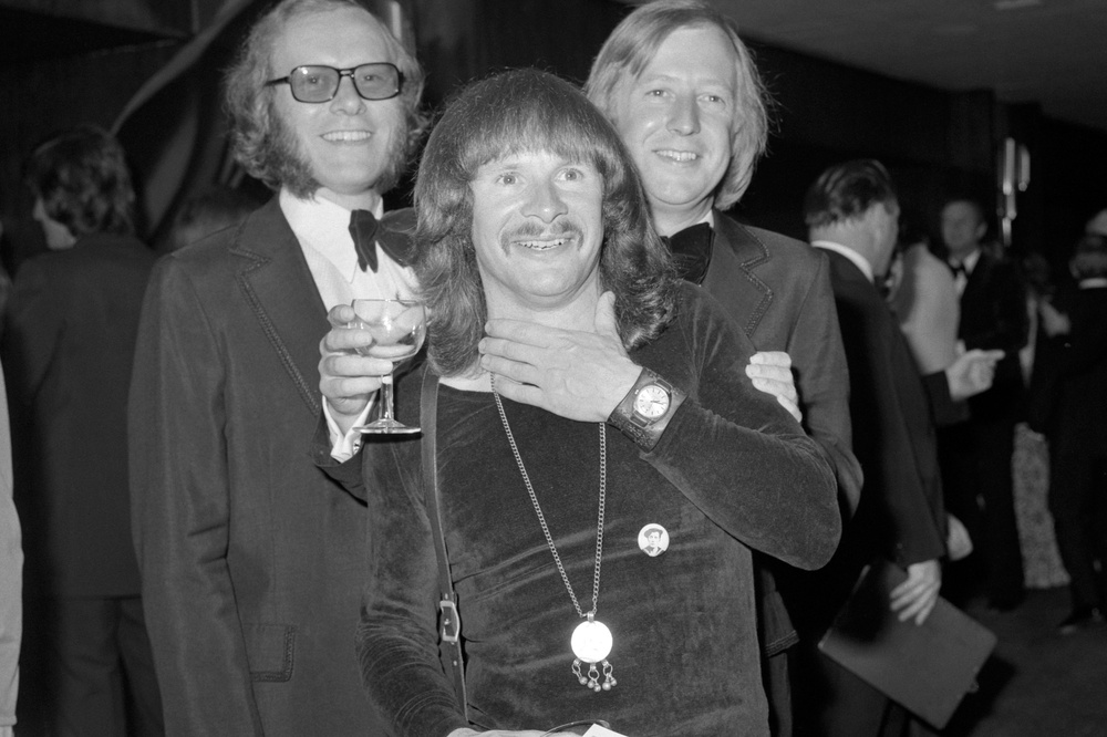 Graeme Garden, Bill Oddie and Tim Brooke-Taylor of The Goodies in 1975 (PA)