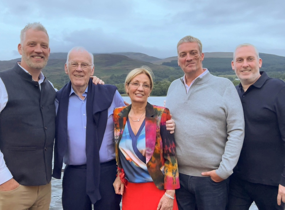 The businessman (second from left) also carried out philanthropic work through the Wood Foundation (Family handout/PA) (PA Media)