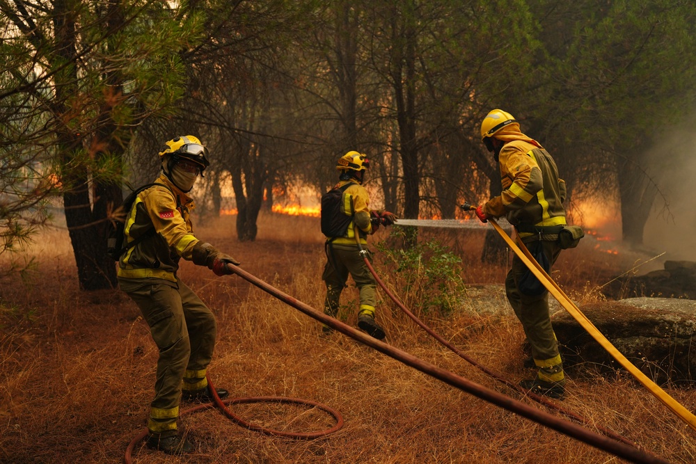 The fire was described as “beyond the capacity of firefighters to contain,” by Madrid’s emergency management chief (AP)