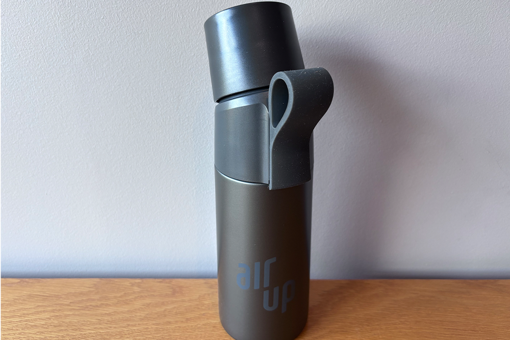 This bottle works using smell to change the perception of the water being drunk (Siobhan Grogan/The Independent)