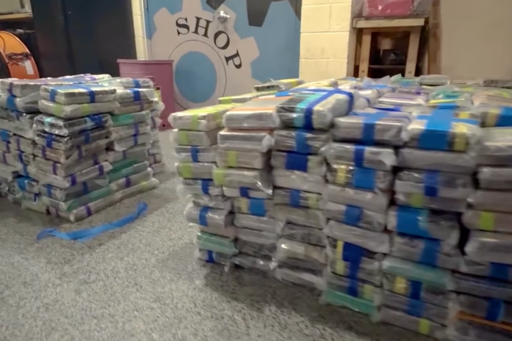 U.S. Coast Guard and Board Patrol personnel seized approximately 3,715 pounds of cocaine worth an estimated $28 million from a suspected drug-smuggling vessel in December 2025 (US Coast Guard)