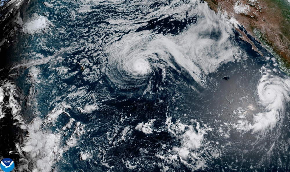 Genevieve is expected to begin weakening from Tuesday (NOAA via AP)