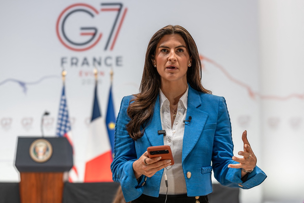 CNN anchor Kaitlan Collins has faced attacks from President Trump before, he often accuses Collins of working for ‘fake news’ and that she doesn’t smile enough (AFP/Getty)
