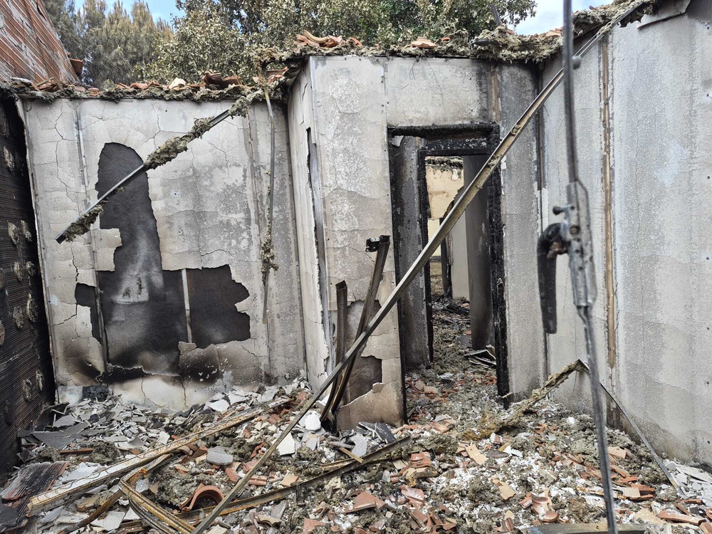 People in Lacanau say around a fifth of the homes in Le Porge have been destroyed. The area was inaccessible on Tuesday (Esteban De Riberolles)