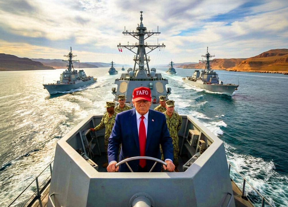 Trump also shared an AI-generated image of himself sporting an 'FAFO' hat (@realDonaldTrump/Truth Social)