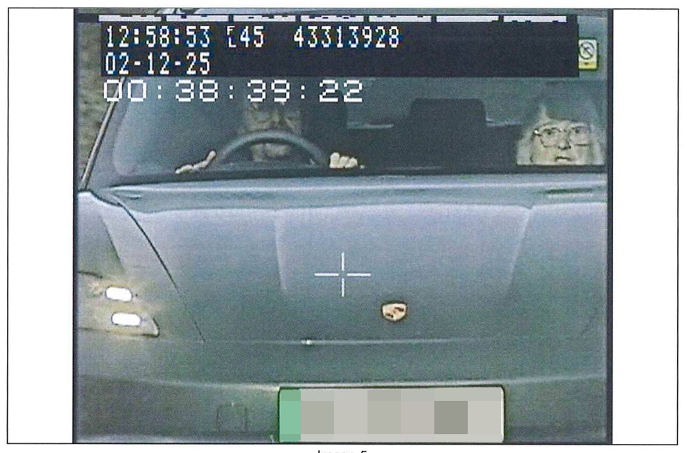 TV presenter Richard Hammond speeding in his Porsche (West Mercia Police)