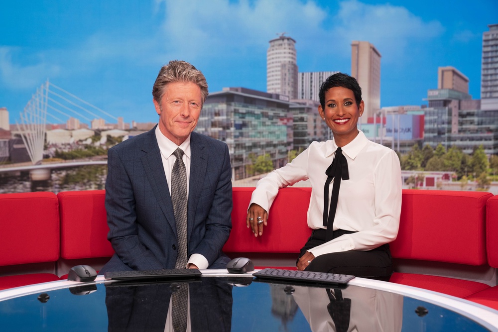 Naga Munchetty with Charlie Stayt on BBC Breakfast (James Stack/BBC/PA) (PA Media)