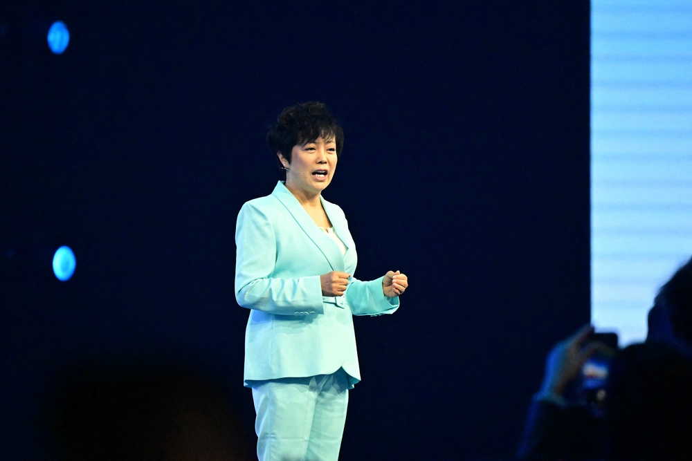Stella Li, vice-President of the Chinese multinational manufacturing company and EV manufacturer BYD (AFP/Getty)