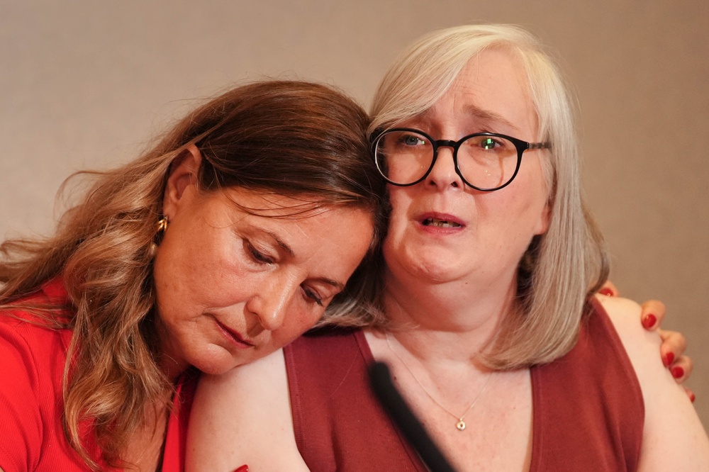 Carol Higgins (left) and Vicki Crawford spoke out at a press conference (PA) (PA Wire)