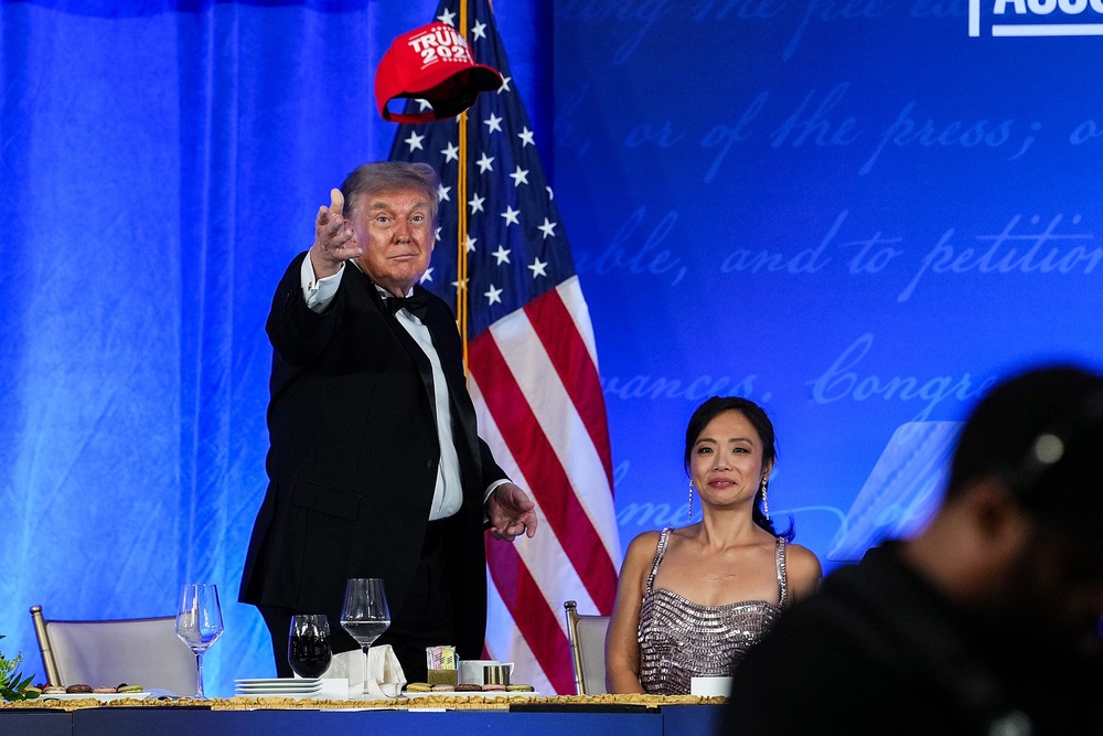 Donald Trump has sold customized 'Trump 2028' hats since April 2025 (Getty Images)