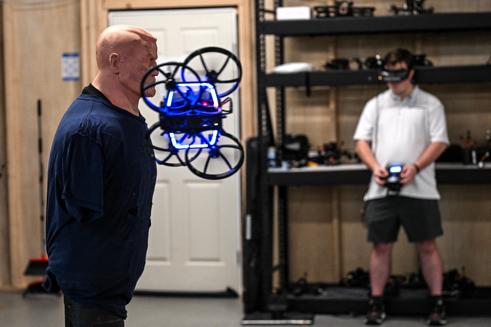 The drones, which are piloted by experts can ram their targets, at speeds of up to 70 mph (AFP/Getty)