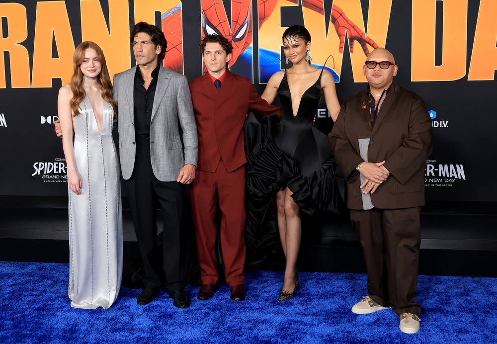 Sadie Sink, Jon Bernthal, Tom Holland, Zendaya and Jacob Batalon star in the new Spider-Man movie (Getty)