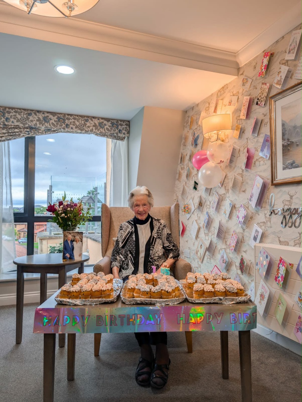 Ms Smith celebrated her milestone with a ‘wonderful family day’ and enjoyed afternoon tea with friends at Murrayside (PA)