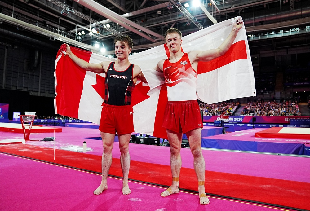 Luke Whitehouse narrowly missed out on vault gold, won by Canada's Felix Dolci (PA)