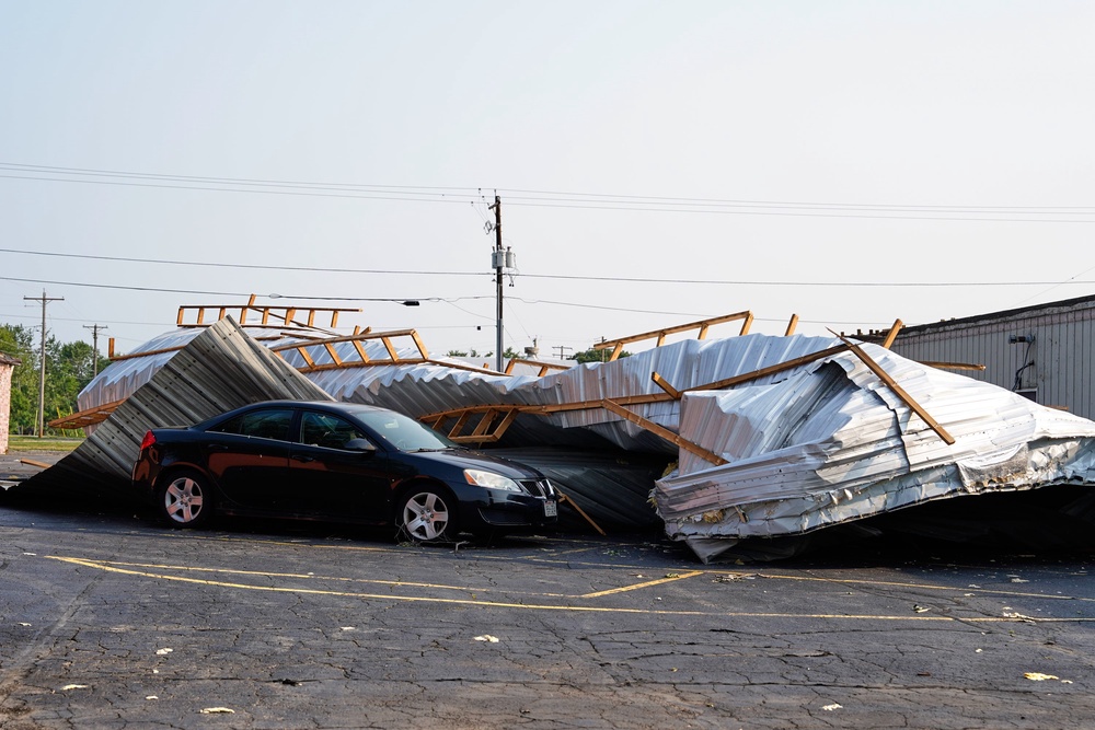 Preliminary data indicated it was an EF3, meaning it packed winds of 136-165 mph (219-266 kph) (AP Photo/Kayla Wolf)