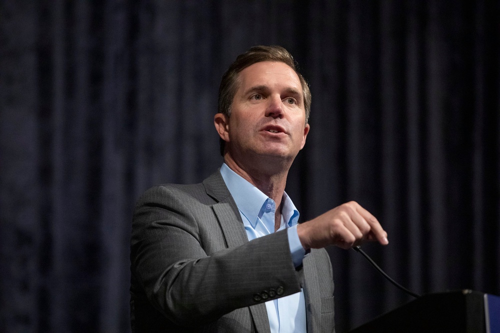 Kentucky Governor Andy Beshear criticized Senator Mitch McConnell for not disclosing the full extent of his health status to his constituents (Getty)