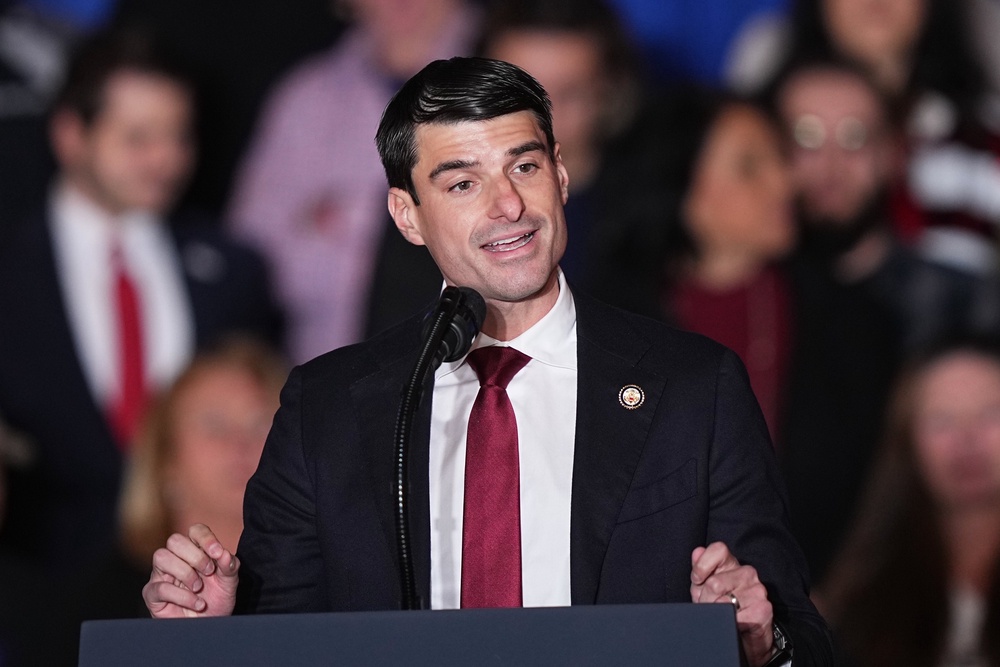 Republicans have made protecting Bresnahan's seat a high priority, with President Donald Trump and Vice President JD Vance both visiting the district last year (AP Photo/Matt Rourke)