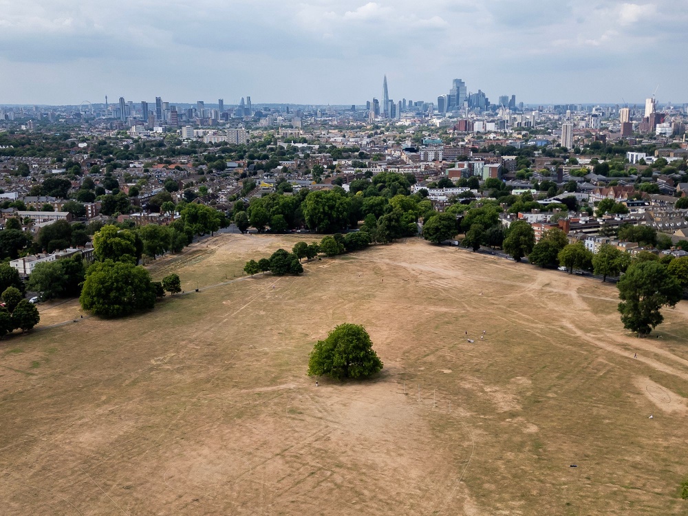 Image from: UK heatwave live: Half of England officially declared in drought as temperatures hit 35.2C