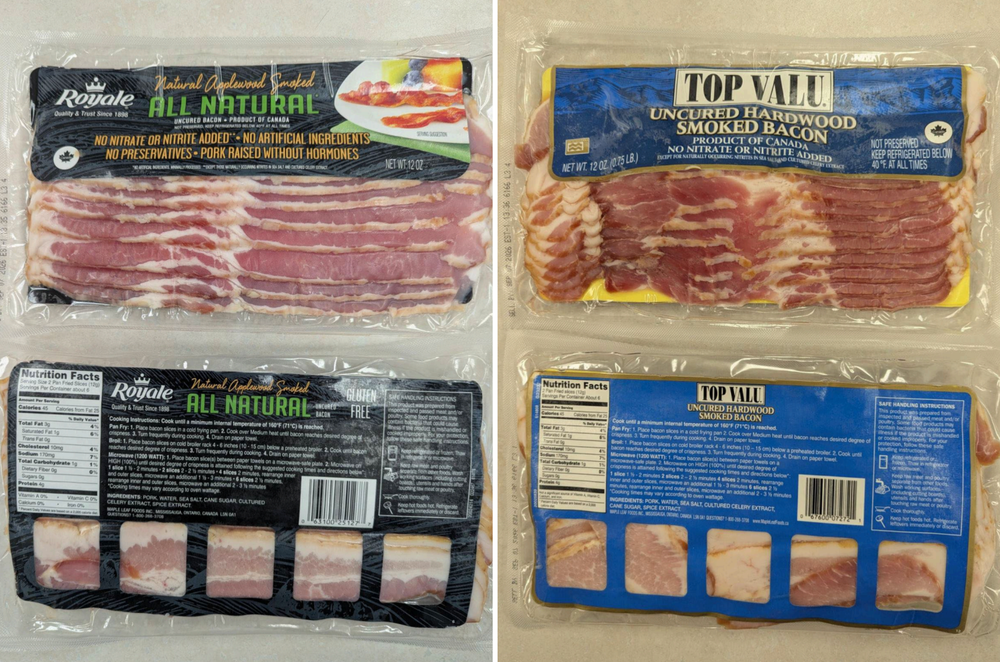 Two brands of bacon were imported from Canada without being inspected upon arrival into the US, prompting a recall (U.S. Department of Agriculture's Food Safety and Inspection Service)