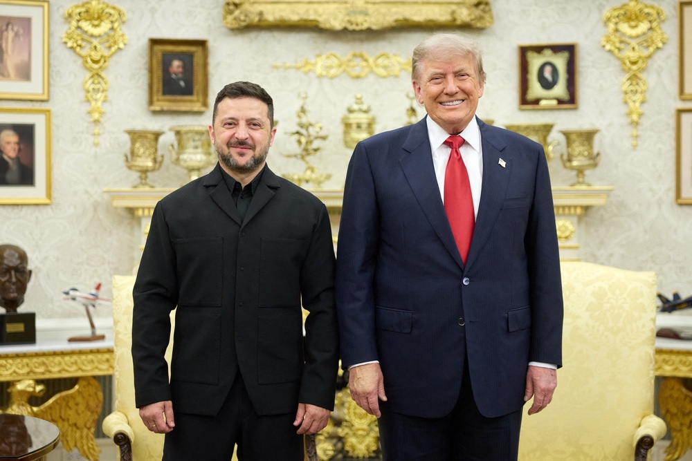 Volodymyr Zelensky and Donald Trump during their meeting in Washington DC on 28 July (Ukrainian Presidential Press Service)