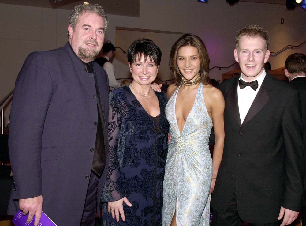 Gerry Kelly, left, in 2000, with his wife Helena, Amanda Byram and Patrick Kielty (PA) (PA Media)