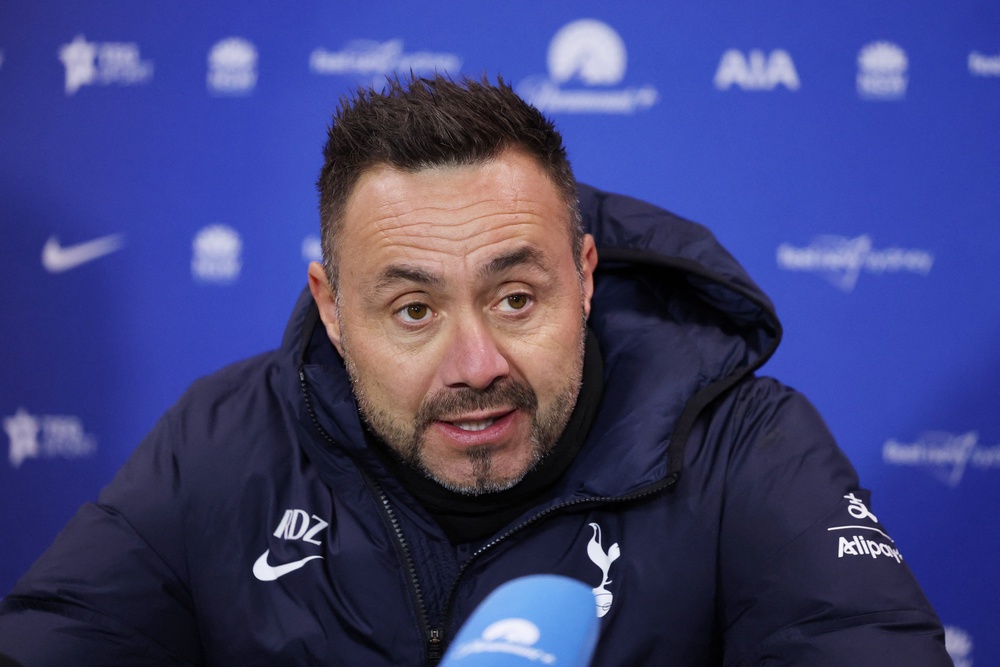 De Zerbi has called on Bergvall to show the 'right spirit' if he wants to stay at Spurs (Reuters)