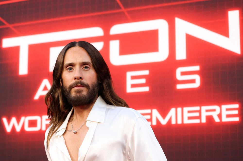Leto attends the premiere of 'Tron: Ares' in 2025 (Reuters)