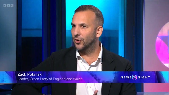 Zack Polanski says he made 'inadvertent mistake' over Farage social media image (BBC Newsnight)