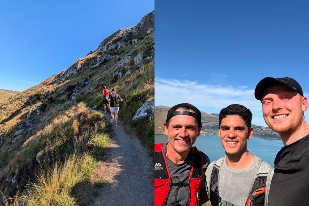 Such is exercise’s power to lower inhibitions that we even picked up a bonus runner along the way and immediately started chewing the fat (Harry Bullmore/The Independent)