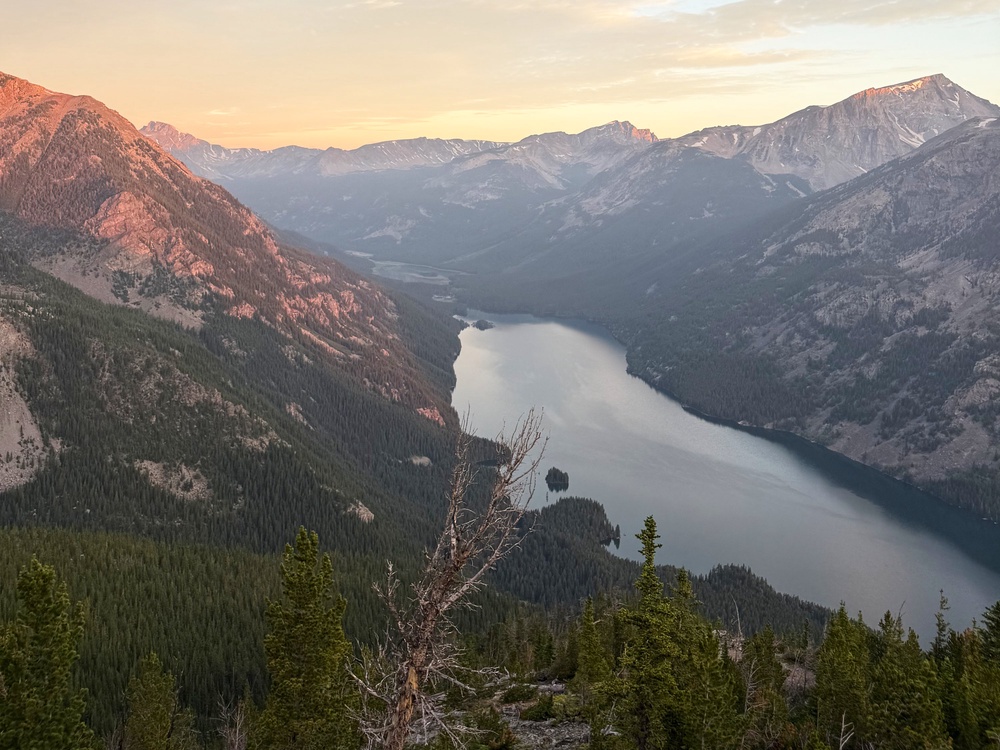 Mystic Lake is seen from the Phantom Creek Trail in the Beartooth Mountains on Monday, July 20