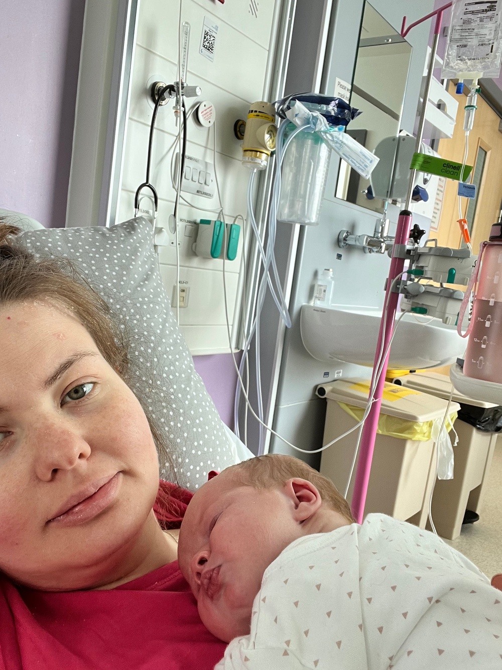 Rebecca in hospital with her daughter (Collect/PA Real Life)