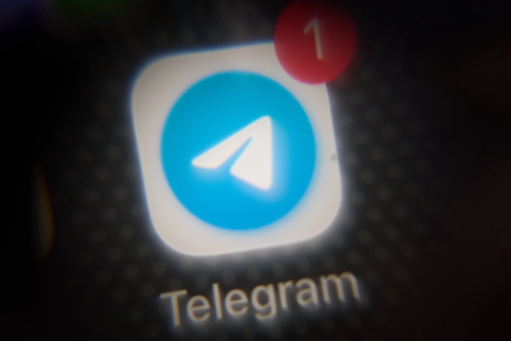 The app Telegram, a popular messenger app in Russia restricted by authorities, is shown on a smartphone in Moscow, Russia, Wednesday, 29 July 2026 (AP)