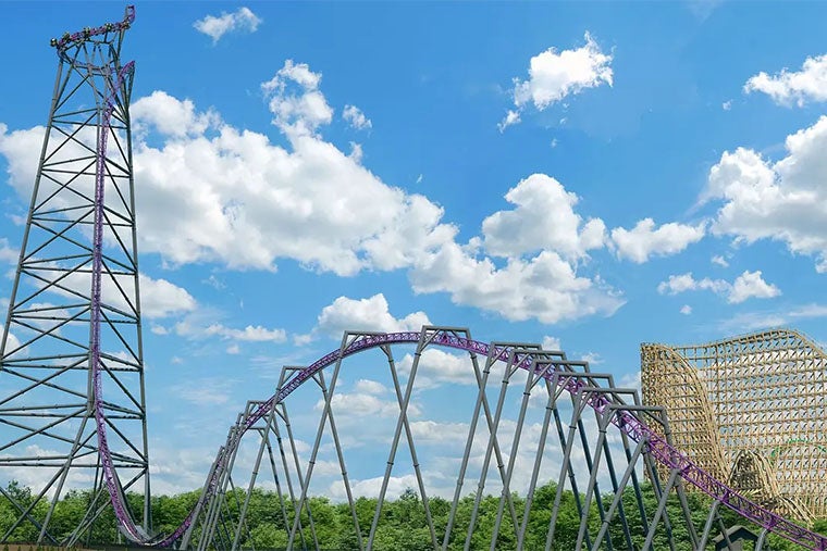 A projection of what the rollercoaster will look like (Six Flags Great Adventure)