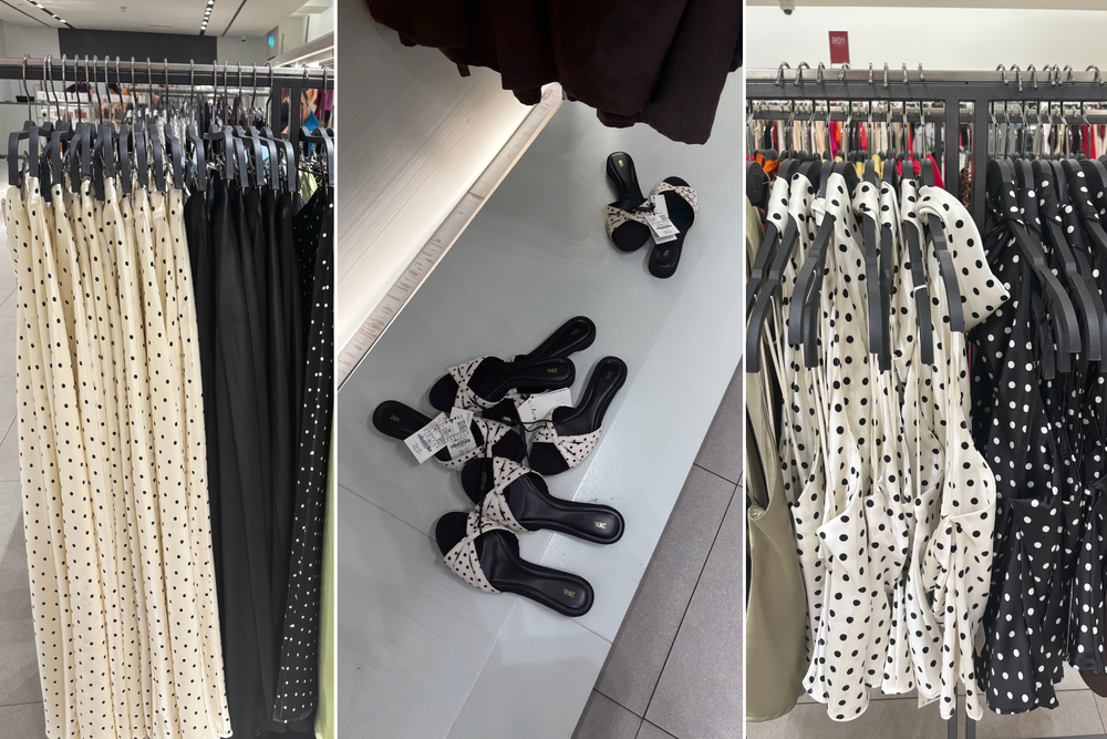 Seeing spots: The pattern is on almost every type of clothing and accessory in Zara (Lydia Spencer-Elliott/The Independent)
