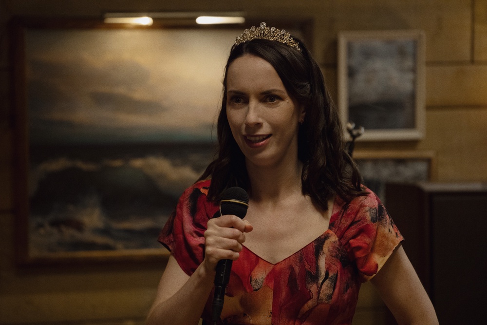 Party girl: Kate Flynn as Patricia in ‘Widow’s Bay’ (Apple TV+)