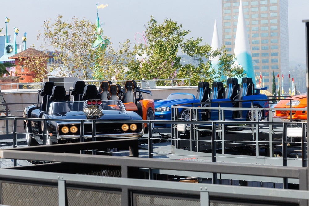 Universal Studios Hollywood’s new Fast & Furious ride features rotating vehicles moving at speeds up to 72 mph (Getty)