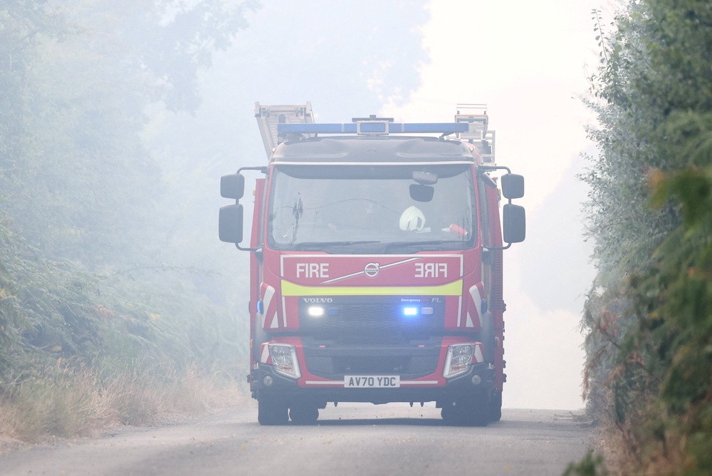 Some 18 fire engines are at the scene (Reuters)