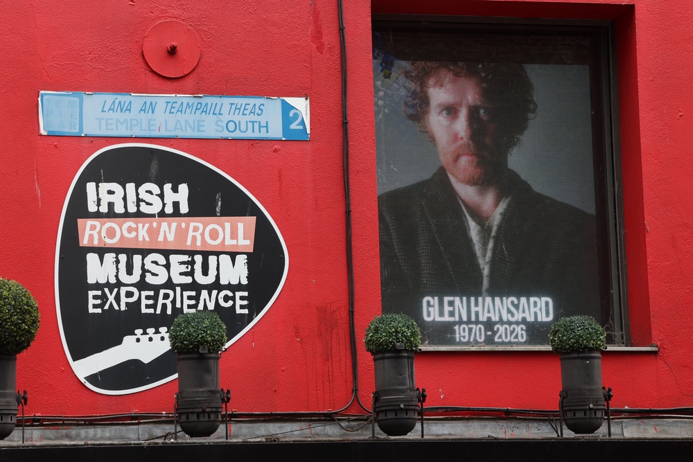 A tribute in Temple Bar, Dublin (Damien Eagers/PA) (PA Wire)