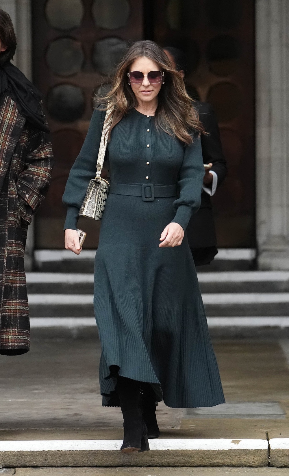 Liz Hurley attending one of the court hearings (Jordan Pettitt/PA)