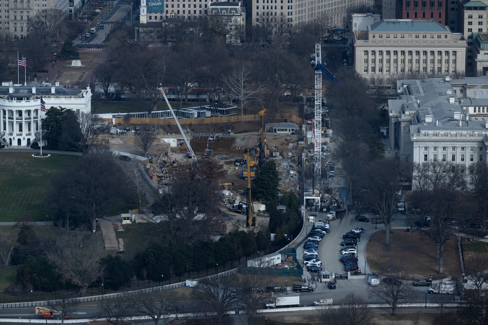 A photo, dated January 5, 2026, shows the excavation of the site where the East Wing once sat (AFP/Getty)